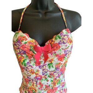 Histoire Plage  ST TROPEZ SWIMSUIT size10 floral sparkle would also make a top